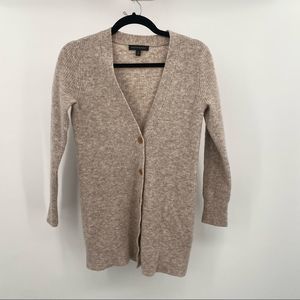Banana Republic merino wool blend oatmeal color button down cardigan size small